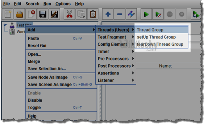  add threadgroup in http proxy server in jmeter